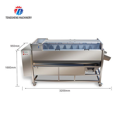 3500KG/H Vegetable Processing Machine Spiral Shaft Potato Peeling Machine